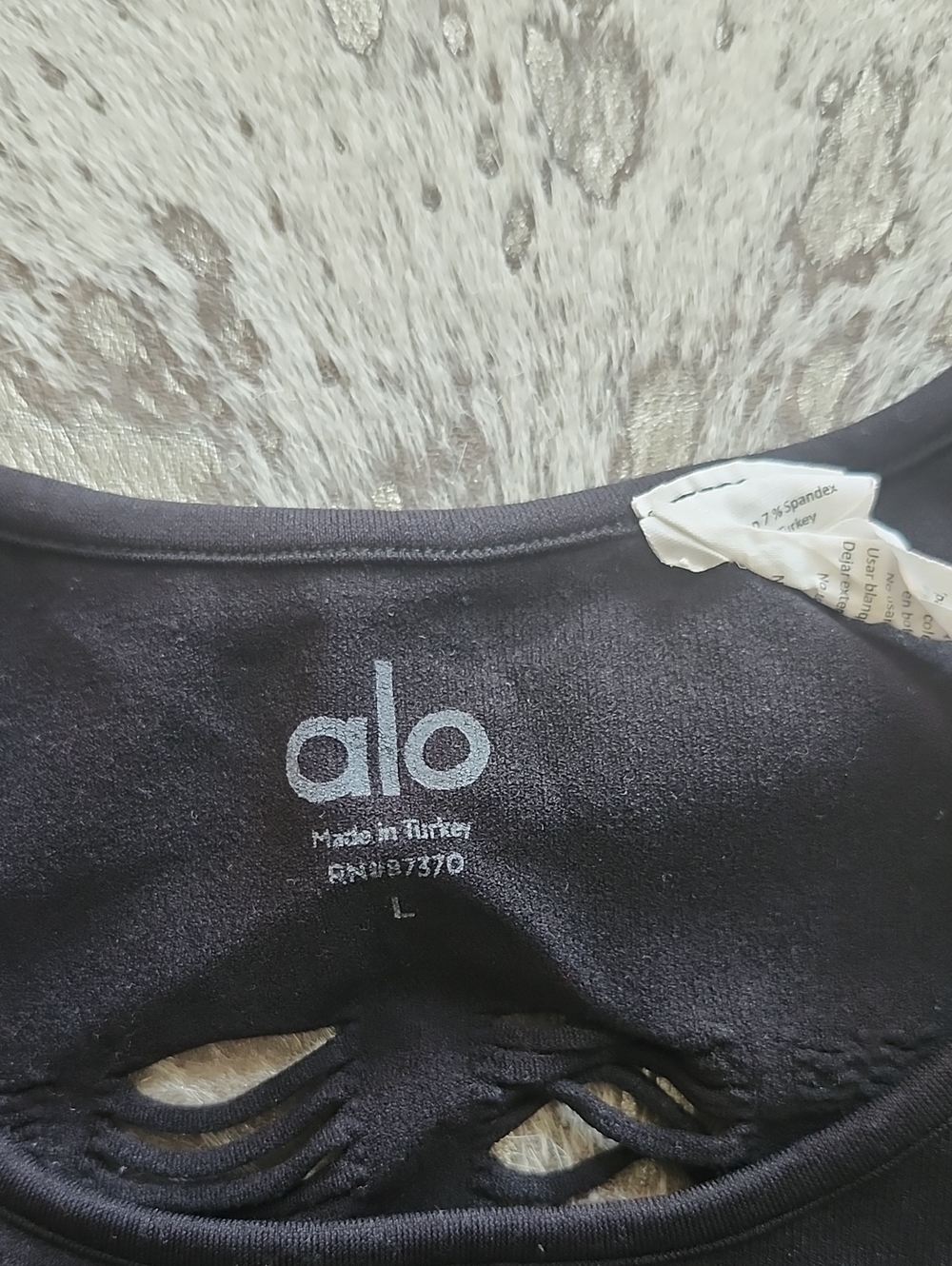 Alo Vixen Yoga Tank Top SzL Black - Picture 4 of 6